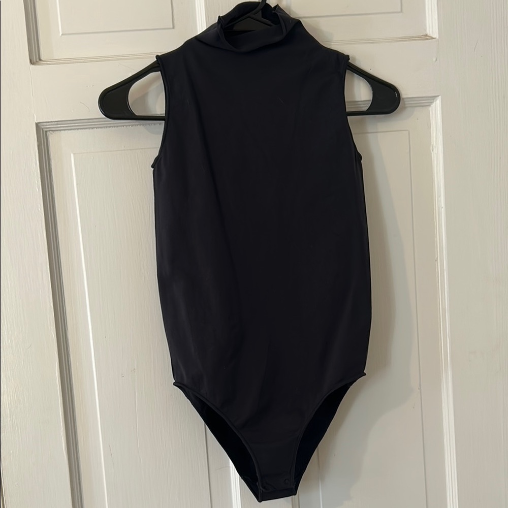 SKIMS Turtleneck One-Piece Bodysuit - Black